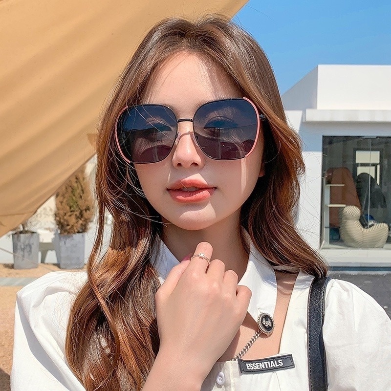 (KIQI-FASHION) COD Kính Mát Tròn Gọng Kim Loại Chống Tia Uv400 Thiết Kế Mới Cho Cả Nam Và Nữ