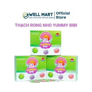 THẠCH RONG NHO YUMMY BIBI GIÚP BÉ ĂN NGON, TĂNG SỨC ĐỀ KHÁNG hộp 15 gói x 10g