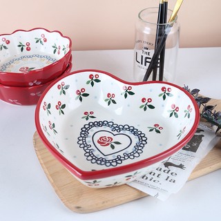Bát Sứ Cherry Đỏ Hình Tim Sang Trọng