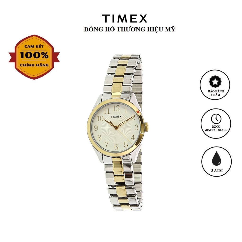 Đồng hồ Nữ Timex Classic Briarwood 28mm - TW2T45500 Dây Kim Loại - Chính Hãng