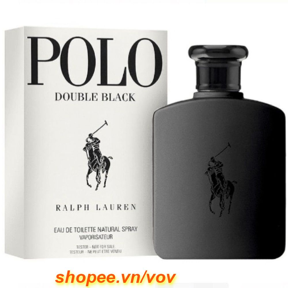 Nước Hoa Nam Tester 125ml Ralph Lauren Polo Double Black, vov Cam Kết Chính Hãng.