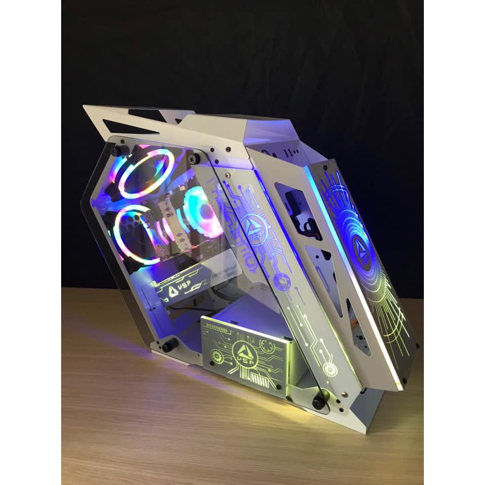 I5 3470 / Main H61 / Ram 8GB / SSD 128GB / HDD 500GB / PSU 400W / VGA GTX 1050 2GB / CASE ES1 Trắng 6 Fan Led | BigBuy360 - bigbuy360.vn