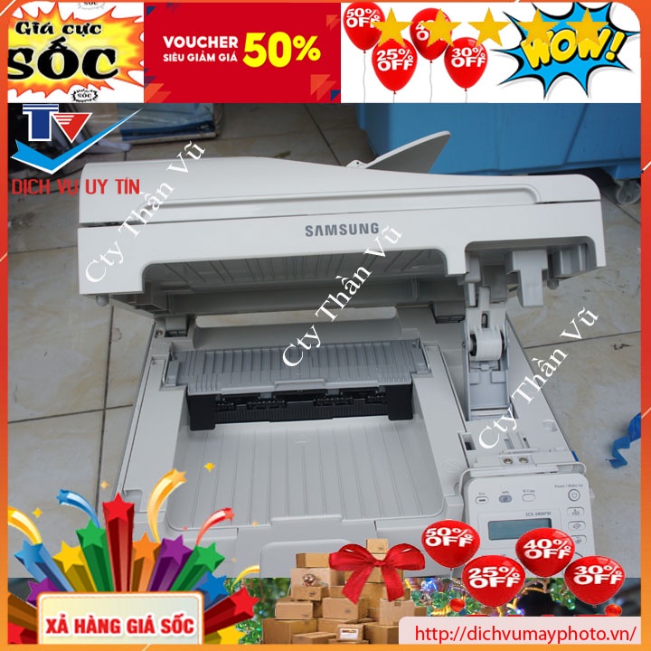 Máy in đa chức năng samsung SCX - 3406FW in photocopy scan wifi hộp mực mới máy đẹp trên 90% like new