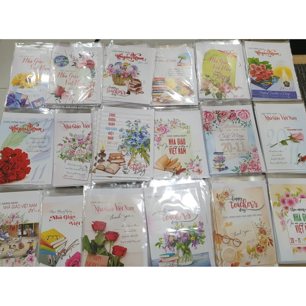 Thiệp gân chúc mừng  ngày hiến chương nhà giáo Việt Nam 20/11 :8k /cái