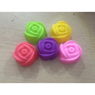 Set 5 khuôn silicon hoa hồng lớn đổ socola , rau câu...