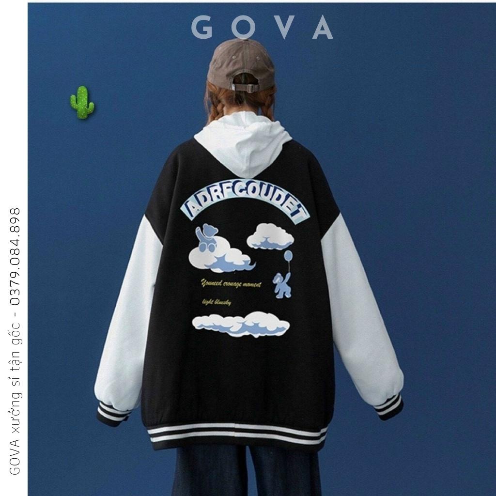 Áo Khoác Nỉ ADRFCOUDET Nam Nữ Form Bomber Vải Nỉ Hình In Đẹp GOVA