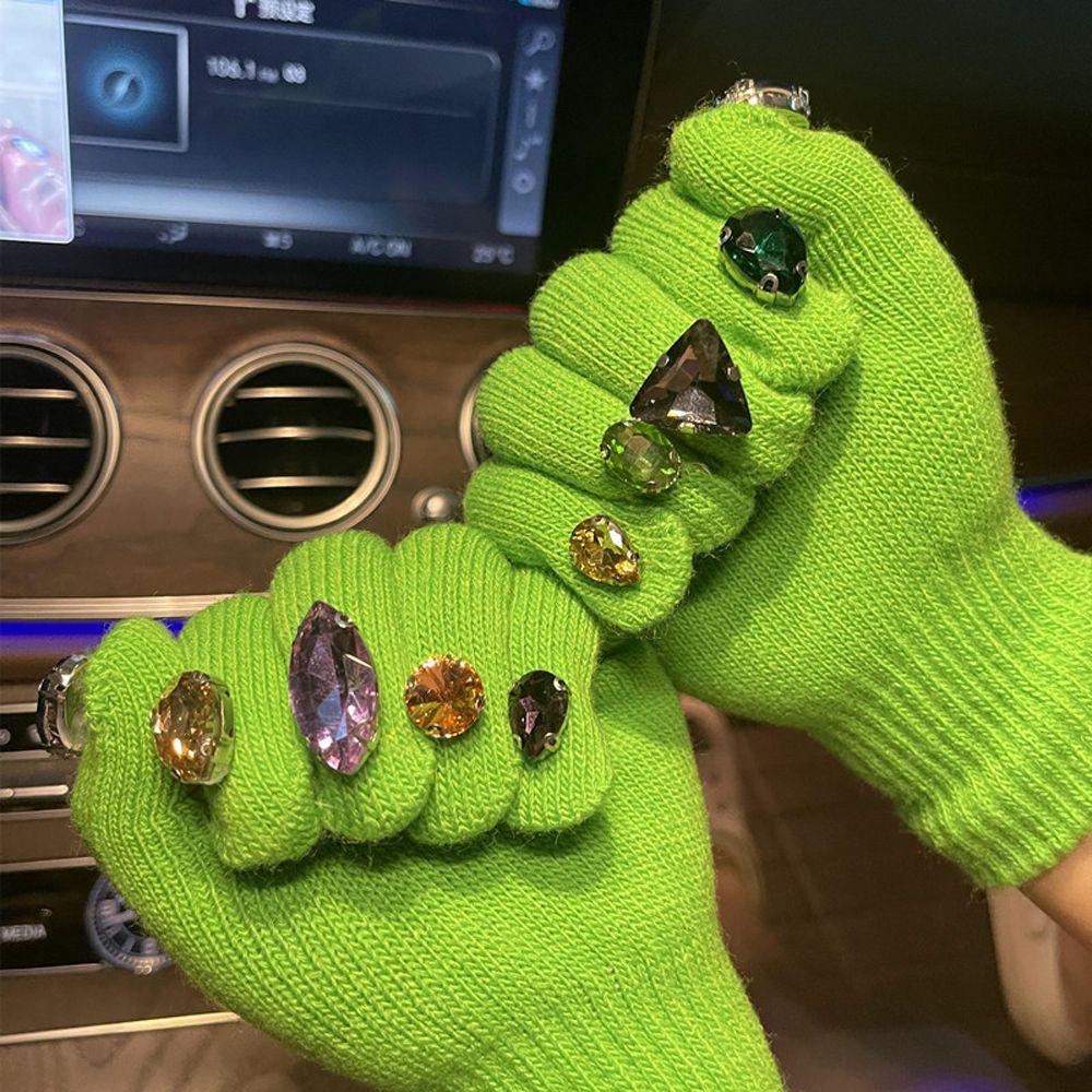 Găng Tay Len Dệt Kim WMES15H Thời Trang Thu Đông Cho Nữ