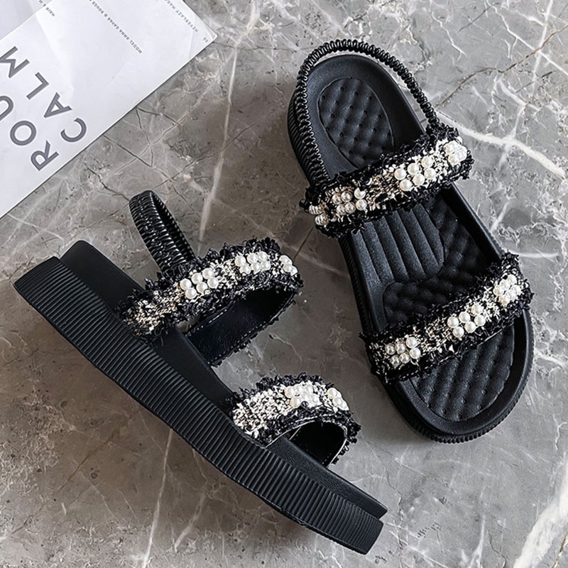 Dép Sandal Nữ đế cao 4.5cm đế dày thời trang