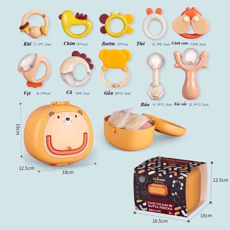 Xúc xắc duhoon gặm nướu duhoon lục lạc duhoon cho bé