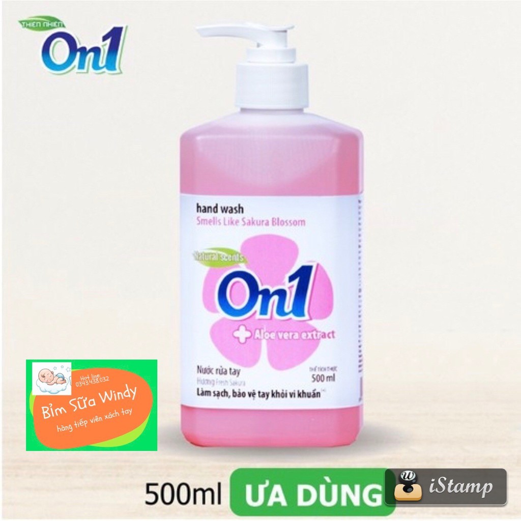 Xà Phòng rửa tay sạch khuẩn On1 500ml hương Fresh Sakura