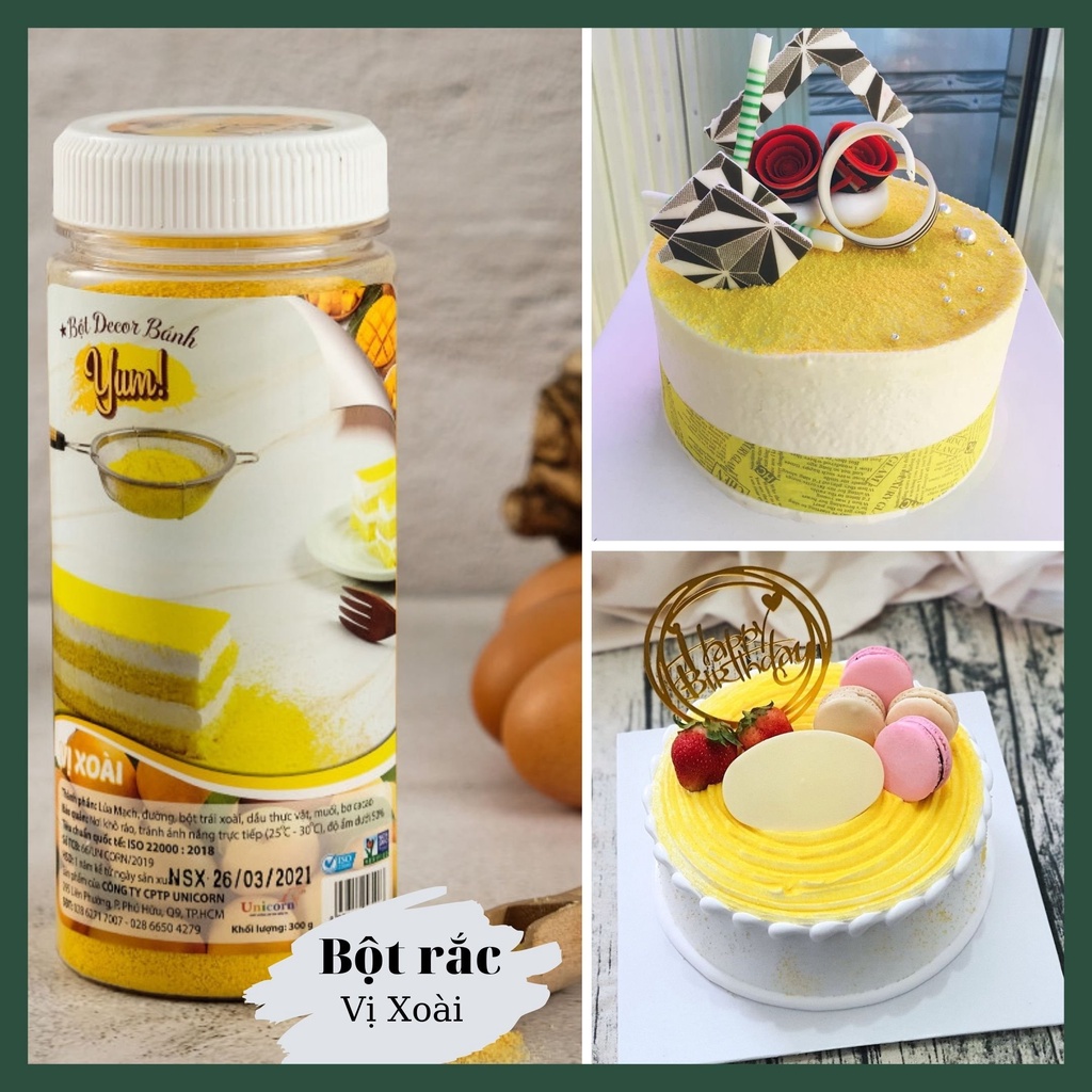 Bột Rắc Bánh Yum Hạt Mịn Trang Trí Bánh Sinh Nhật, Cupcake - 300g