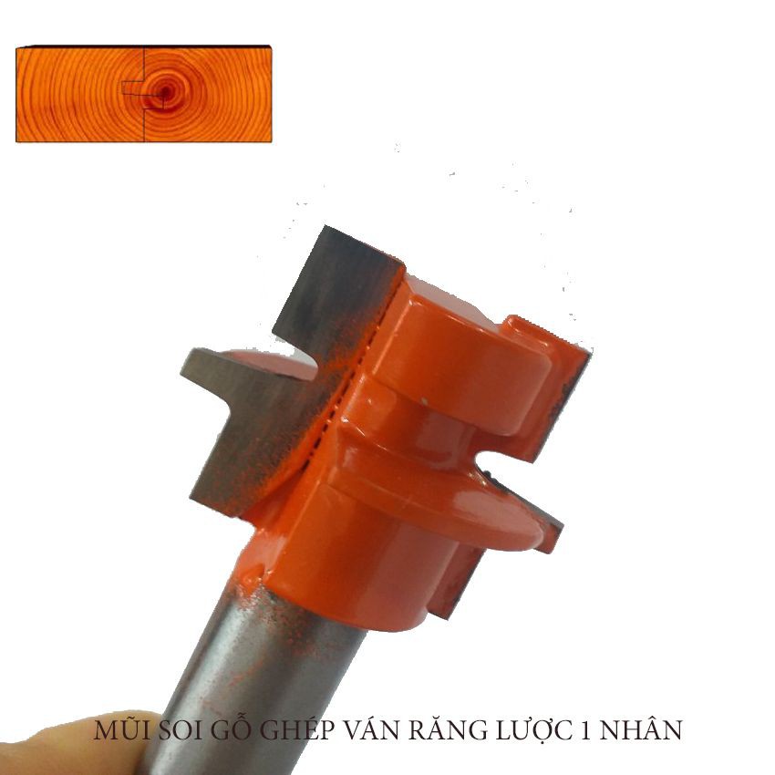 MŨI SOI GỖ GHÉP VÁN RĂNG LƯỢC 1 NHÂN - MŨI PHAY GỖ ÂM DƯƠNG