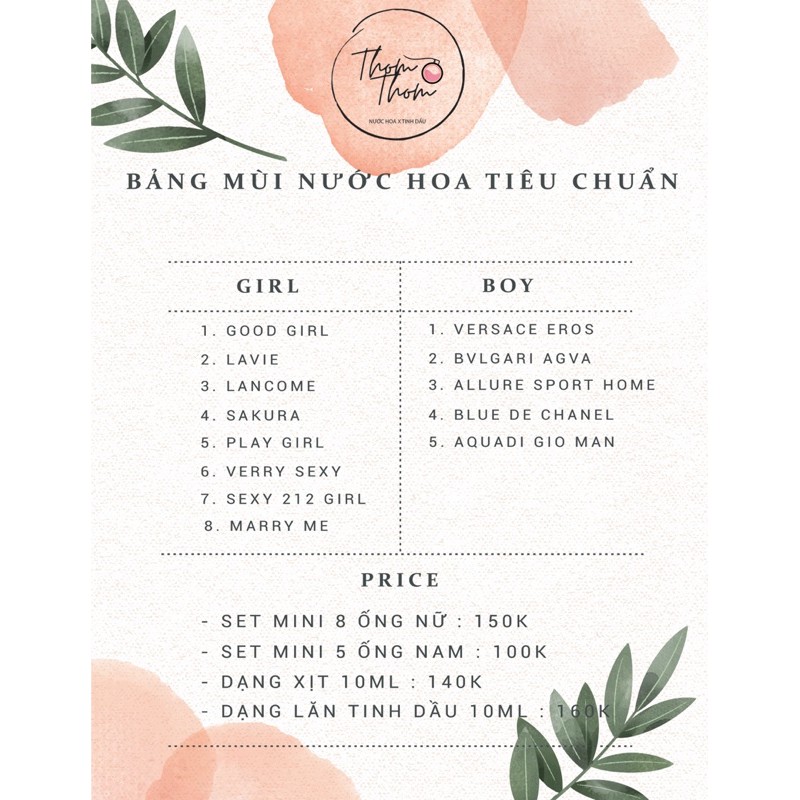 Nước hoa dạng xịt tiêu chuẩn | BigBuy360 - bigbuy360.vn