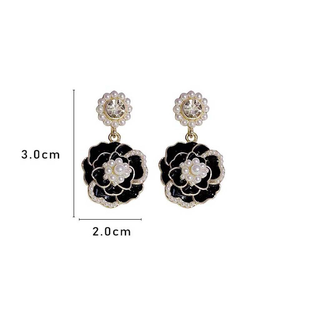 Vanes1 Bông Tai Hình Hoa Trà Trắng Ngọt Ngào Thanh Lịch Thời Trang|Áo Kiểu Hàn Quốc Thiết Kế Trẻ Trung Cá Tính