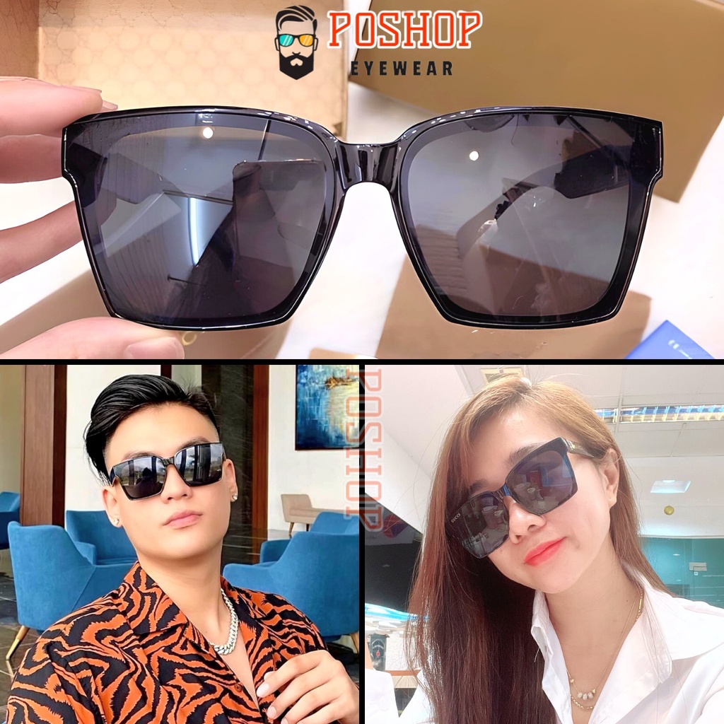 Mắt kính mát nam nữ POSHOP chống tia cực tím UV400 thiết kế ôm sát mặt bản to dễ đeo màu sắc thời trang GC06