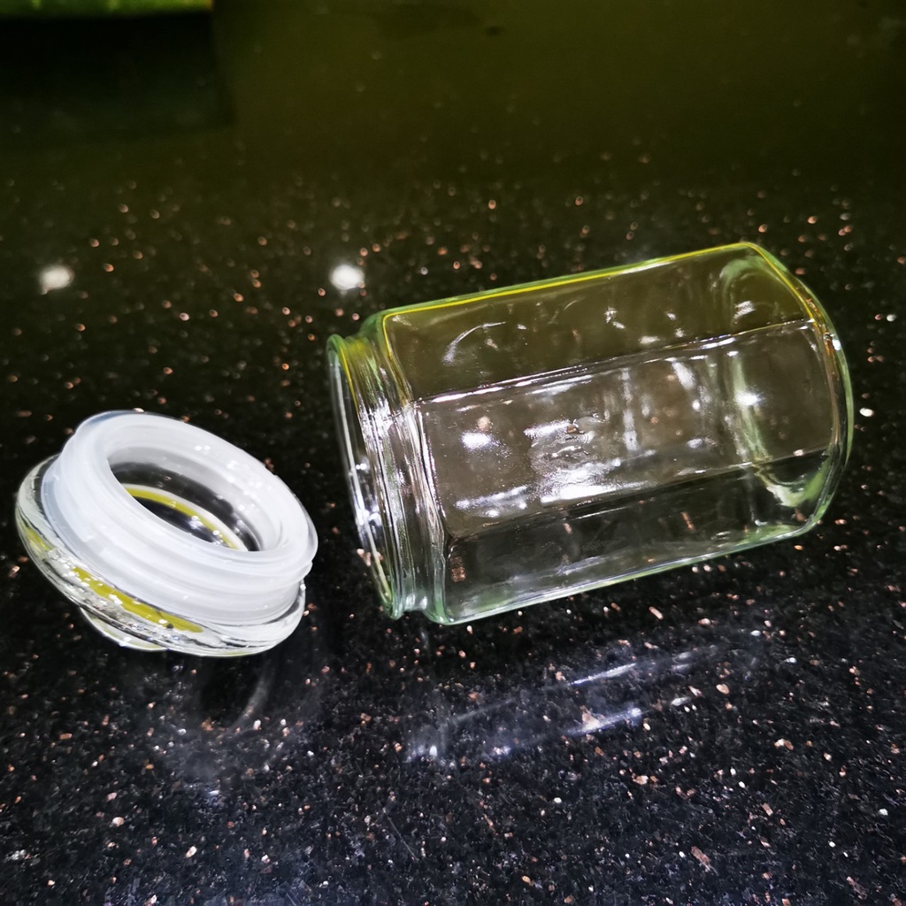 Lọ Thủy Tinh có nắp đậy gioăng Silicol, đựng gia vị, đường, chè