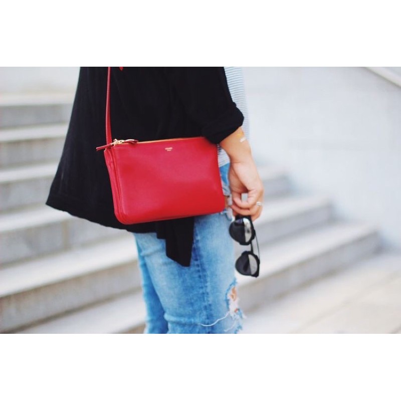 Túi đeo chéo hiệu xê lin mua 1 tách ra làm 3 chiếc mới 98%