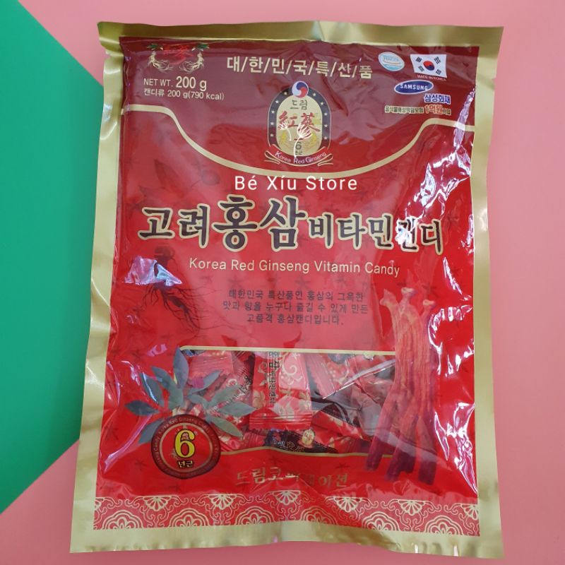 Kẹo Sâm Đỏ Hàn Quốc 200 gram