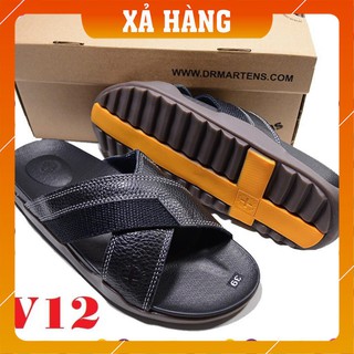 [Hình Thật] Dép Dr Martin Da Bò Quai Chữ X Cao Cấp V12