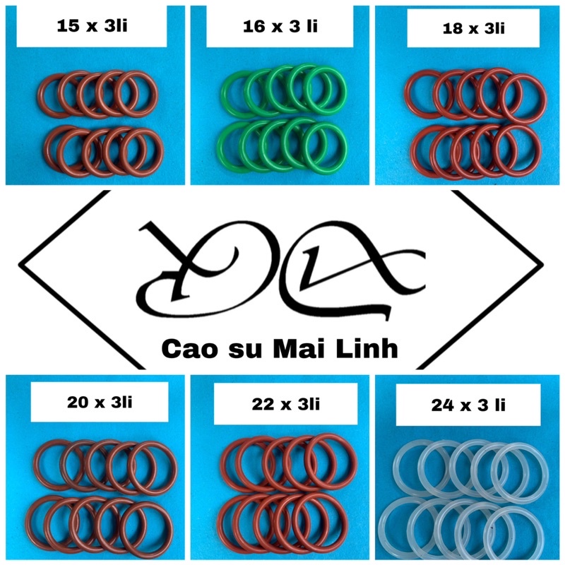 Gioăng tròn chịu nhiệt dày 3  - Combo 5 sợi, 10 sợi