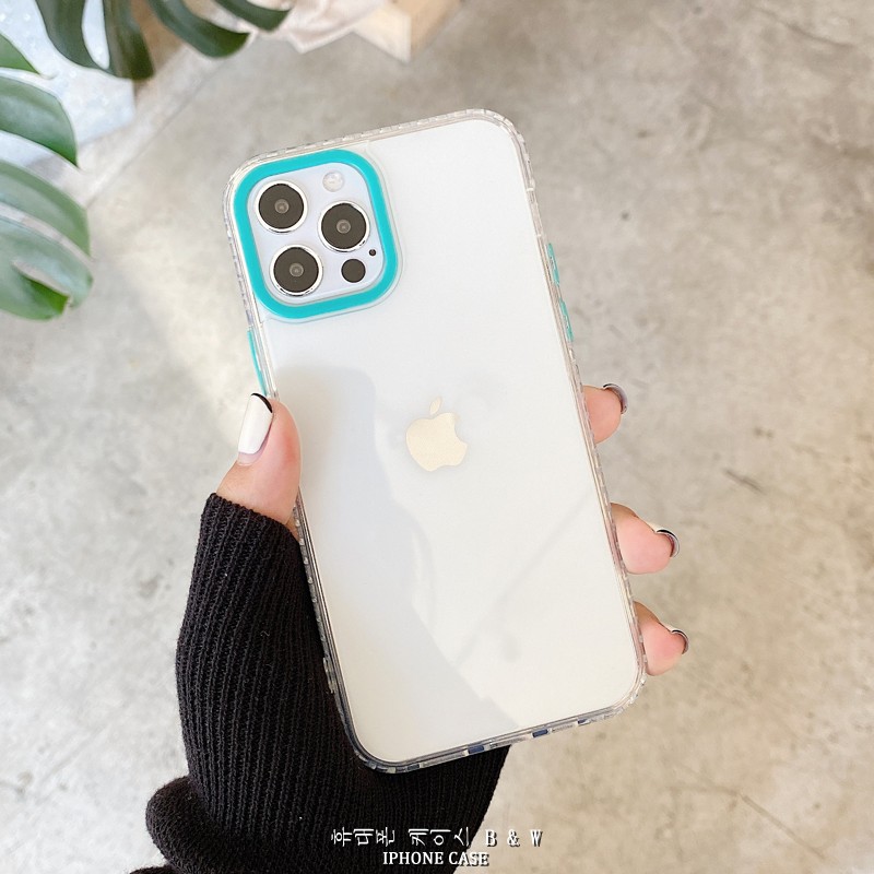 Ốp Điện Thoại Silicon TPU Mềm Trong Suốt Chống Sốc Màu Sắc Ngọt Ngào Đơn Giản Cho iPhone 12 11 Pro Max X Xs Max 7 8 Plus