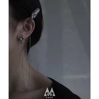 Bông tai đính đá mặt trăng độc đáo thời trang cho nữ