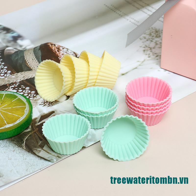 Set 12 Khuôn Làm Bánh Cupcake Bằng Silicon Tiện Dụng