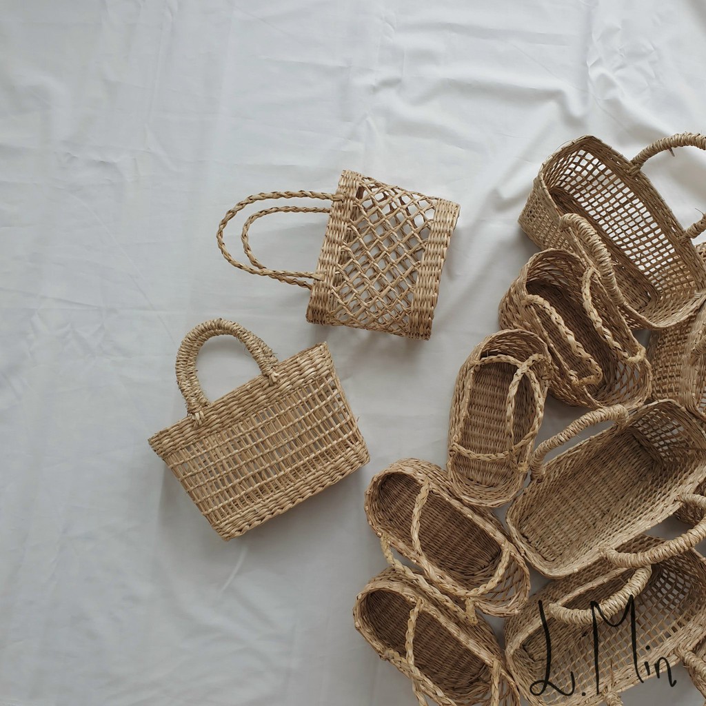 GIỎ MÂY MINI ĐAN TÊN CHO BÉ BY L.MIN