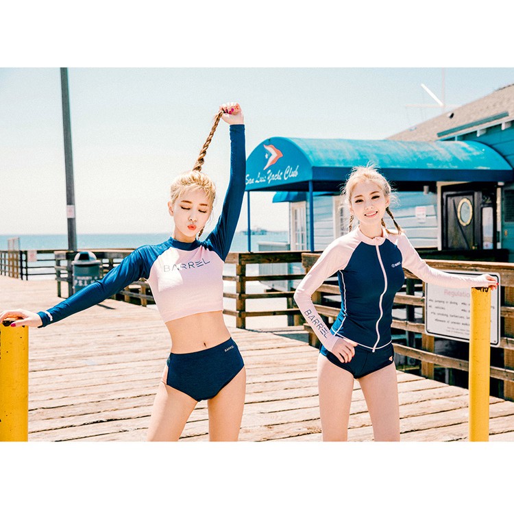 Bộ bơi áo dài tay dành cho bạn gái 2 mảnh và 3 mảnh đi biển 2021 mã L07 L83 L82 | BigBuy360 - bigbuy360.vn