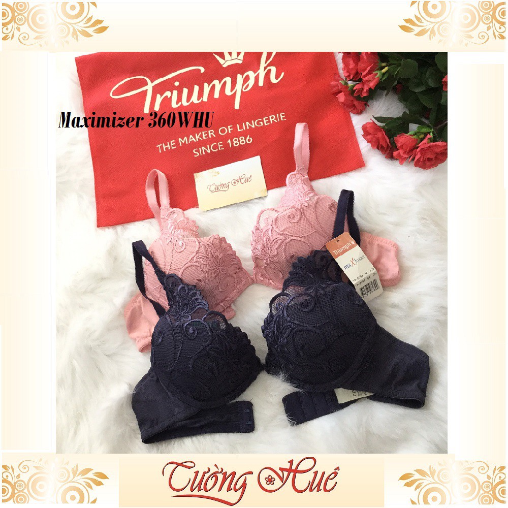 SALE SALE SALE - Áo lót nữ Triumph Maximizer 360 WHU ren thêu hoa xẻ V sâu.