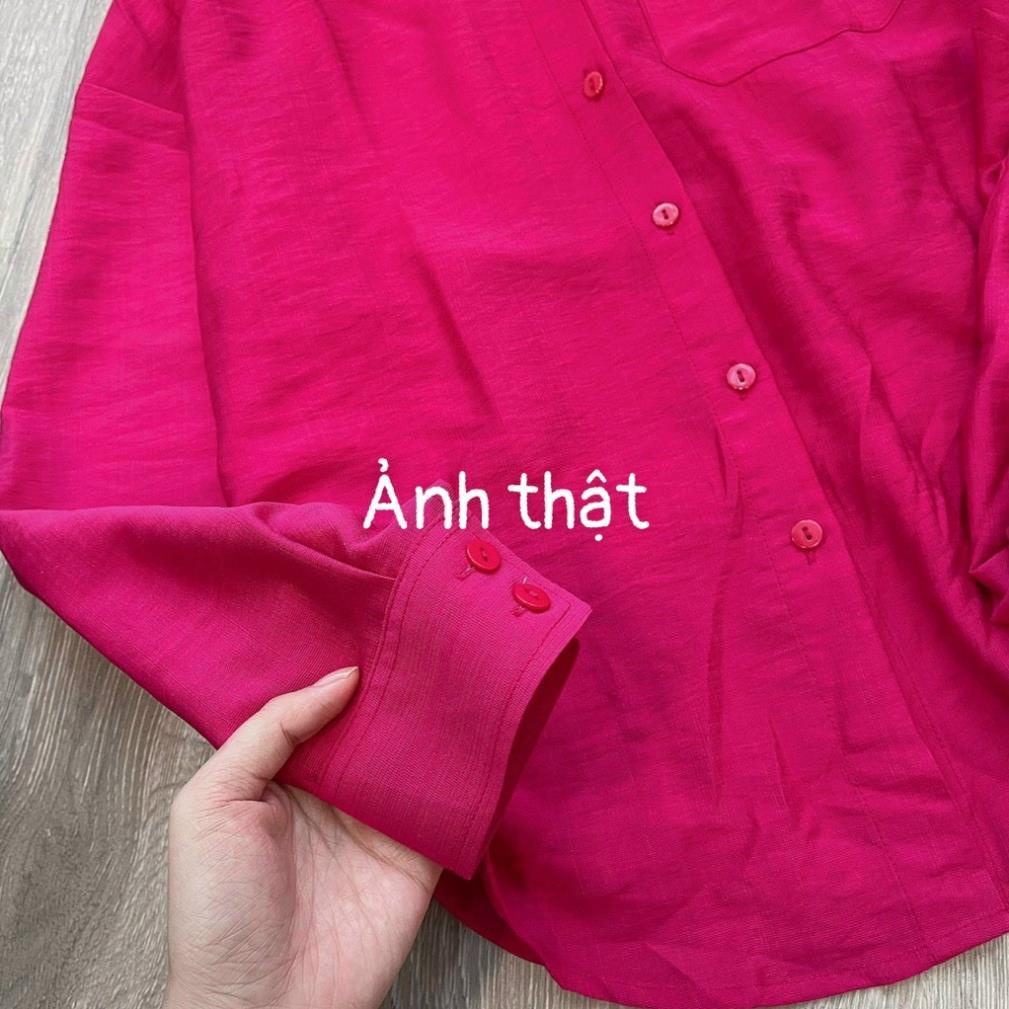 Áo SƠ MI HỒNG CÁNH SEN HÀNG L1