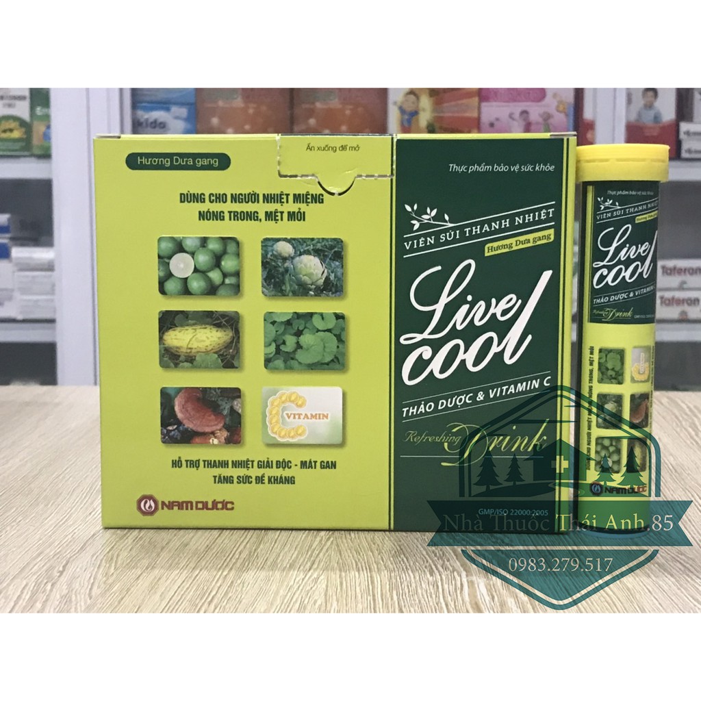 Viên Sủi Thanh Nhiệt Live Cool - Hỗ Trợ Thanh Nhiệt Giải Độc Mát Gan Tăng Sức Đề Kháng Tuýp 16 Viên