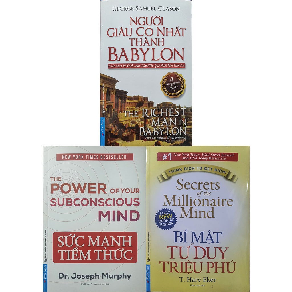 Sách - Combo 3 Cuốn: Sức Mạnh Tiềm Thức + Bí Mật Tư Duy Triệu Phú + Người Giàu Có Nhất Thành Babylon | BigBuy360 - bigbuy360.vn