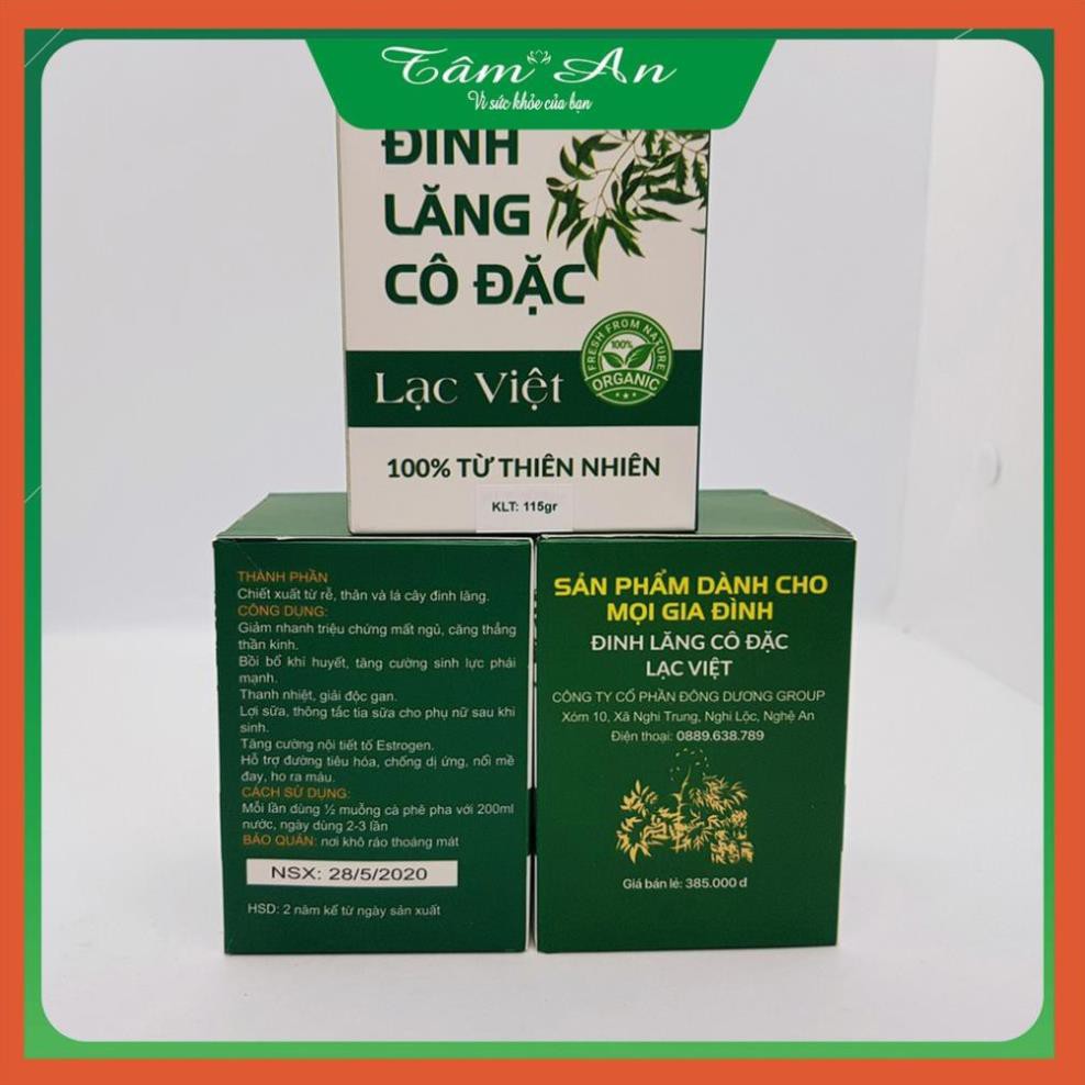 {TÂM AN - Chính hãng} Cao đinh lăng Lạc Việt hũ 115G - 100% từ thiên nhiên giúp ngủ ngon giấc