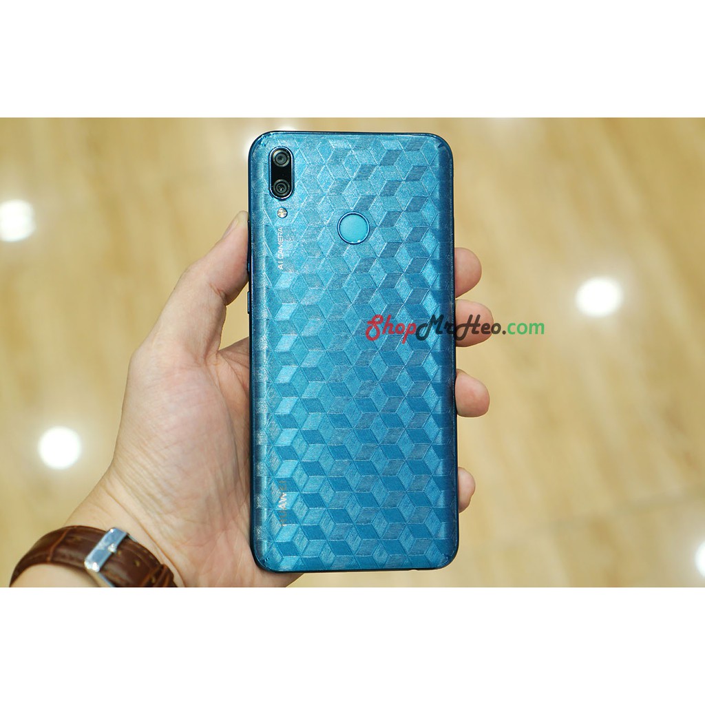 Bộ 3 Skin Dán Mặt Lưng Vân 3D Huawei Y9 2019