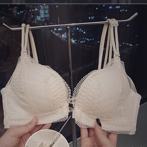 Áo lót nâng ngực phối ren có nút gài phía trước cho nữ
 | BigBuy360 - bigbuy360.vn