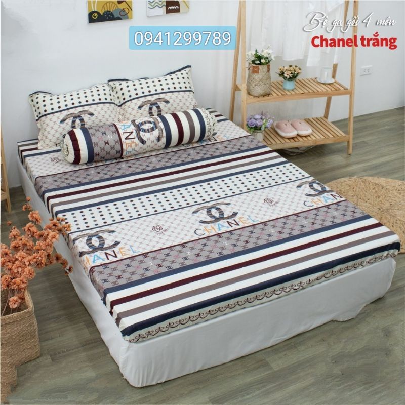 Trọn Bộ ga gối chải giường 3 món 1 ga chun m6 m8 2 vỏ gối đầu như hình nhiều mẫu ngộ nghĩnh chọn mẫu thoải mái