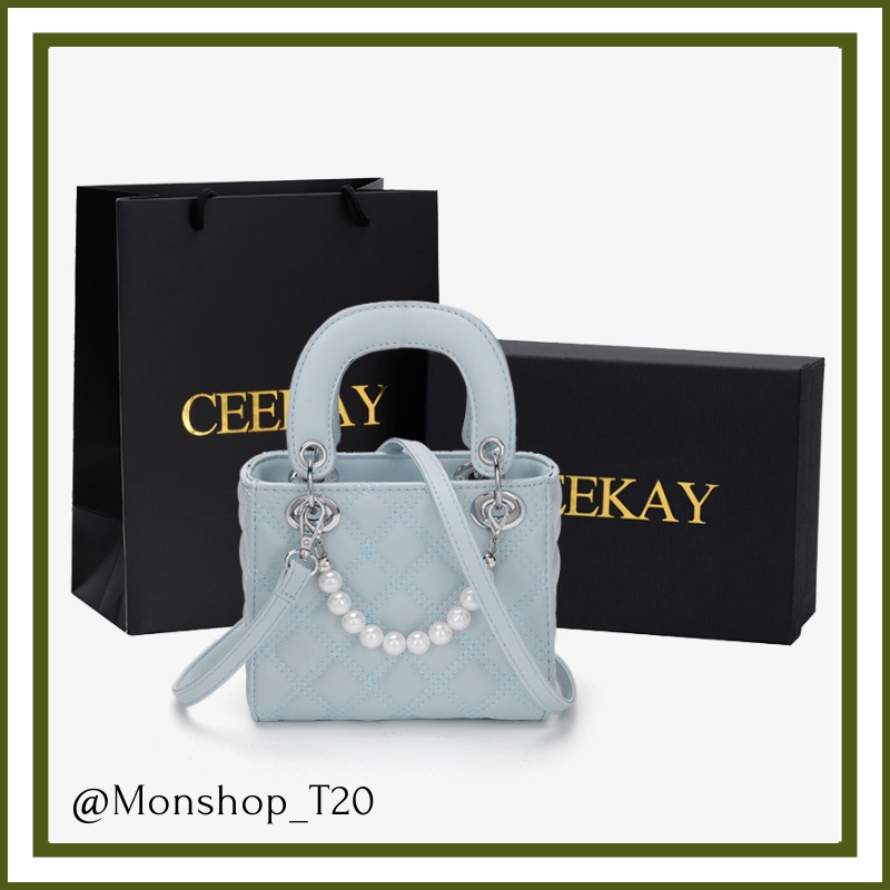 🌸sẵn🌸 Túi xách da mềm đeo chéo nữ CEEKAY chính hãng 3 dây mang- T20