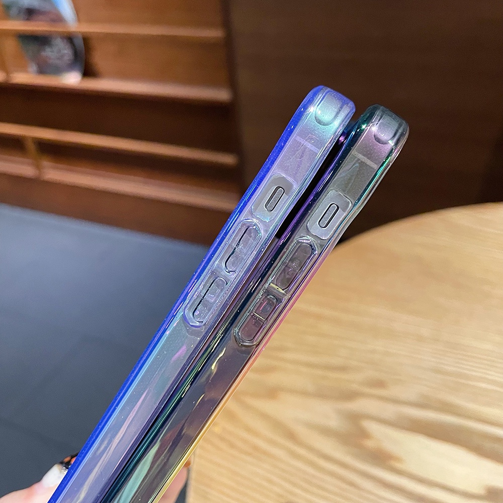 Ốp Điện Thoại TPU Dẻo Màu Laser Lấp Lánh Sang Trọng Chống Sốc Cho iPhone 13 12 11 Pro Max X XR XS Max