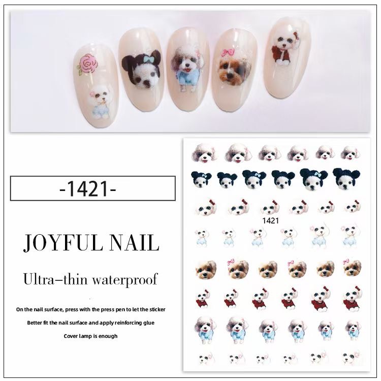 Sticker hình con mèo dễ thương, hình dán móng tay hình mèo dễ thương trang trí móng tay - Sushi Nail Mi