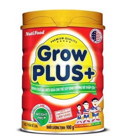 (ship nhanh) Sữa Grow Plus đỏ từ 1 - 10 tuổi lon 900g