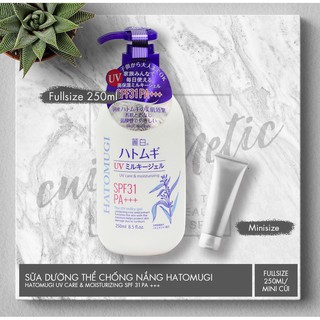 Sữa Dưỡng Thể Chống Nắng Hatomugi Uv care & moisturizing spf 31 PA +++