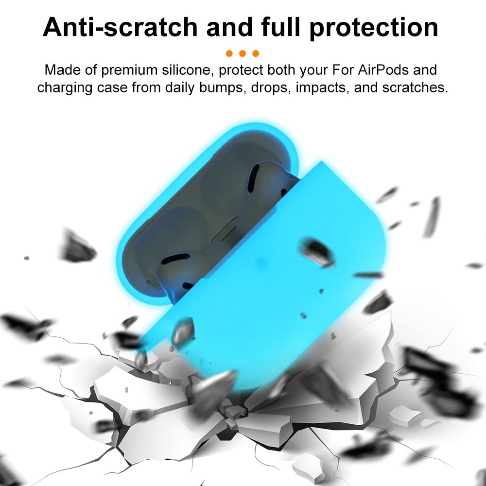 Vỏ Bảo Vệ Hộp Sạc Tai Nghe AirPods Pro 3 Pro 2 Bằng Silicone Chống Sốc Phát Sáng Trong Tối Ốp