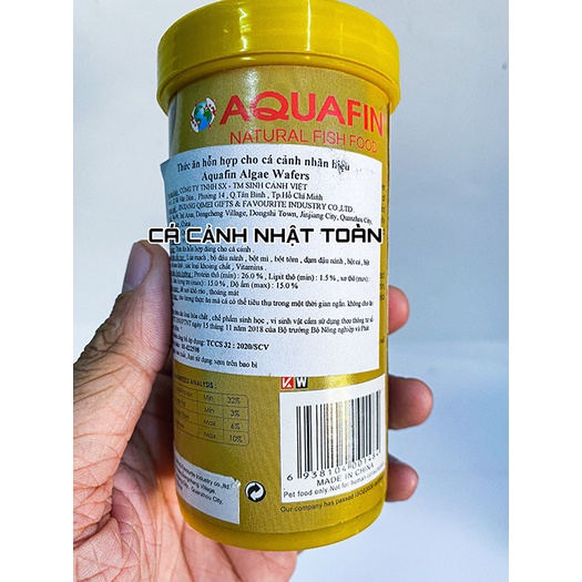 THỨC ĂN CHO CÁ TẦNG ĐÁY, LAU KÍNH AQUAFIN 11 ALGAE WAFERS 95G