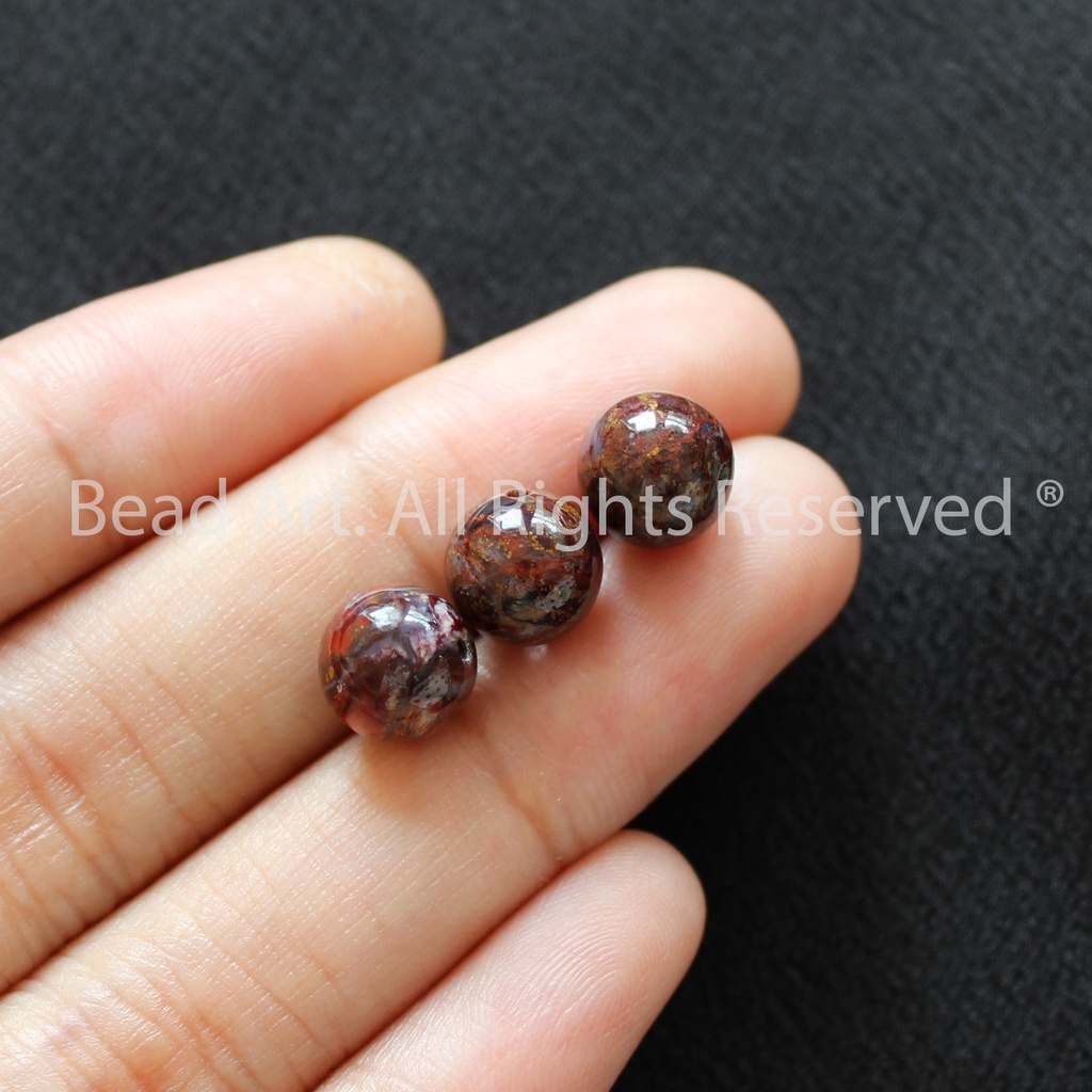 8MM Đá Giông Bão  A Nhiều Đỏ, Đá Phối Vòng Tay Phong Thuỷ, Làm Trang Sức, Chuỗi Hạt S50 - Bead Art