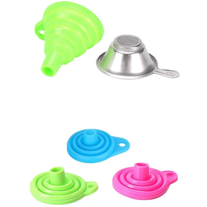 6 Pack 3D Printer Accessories Include Collapsible Silicone Funnels and Stainless Steel Resin Filter Cups | BigBuy360 - bigbuy360.vn