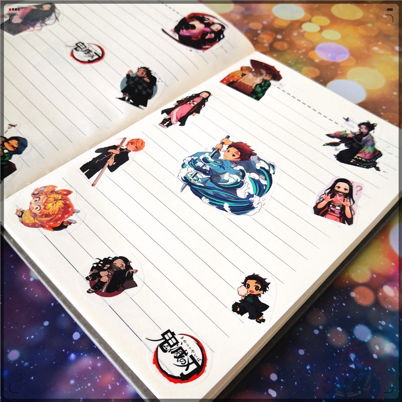 ❉ Demon Slayer: Kimetsu No Yaiba Stickers ❉ 6Sheet/Set Anime DIY Diary Scrapbooking Decals Stickers