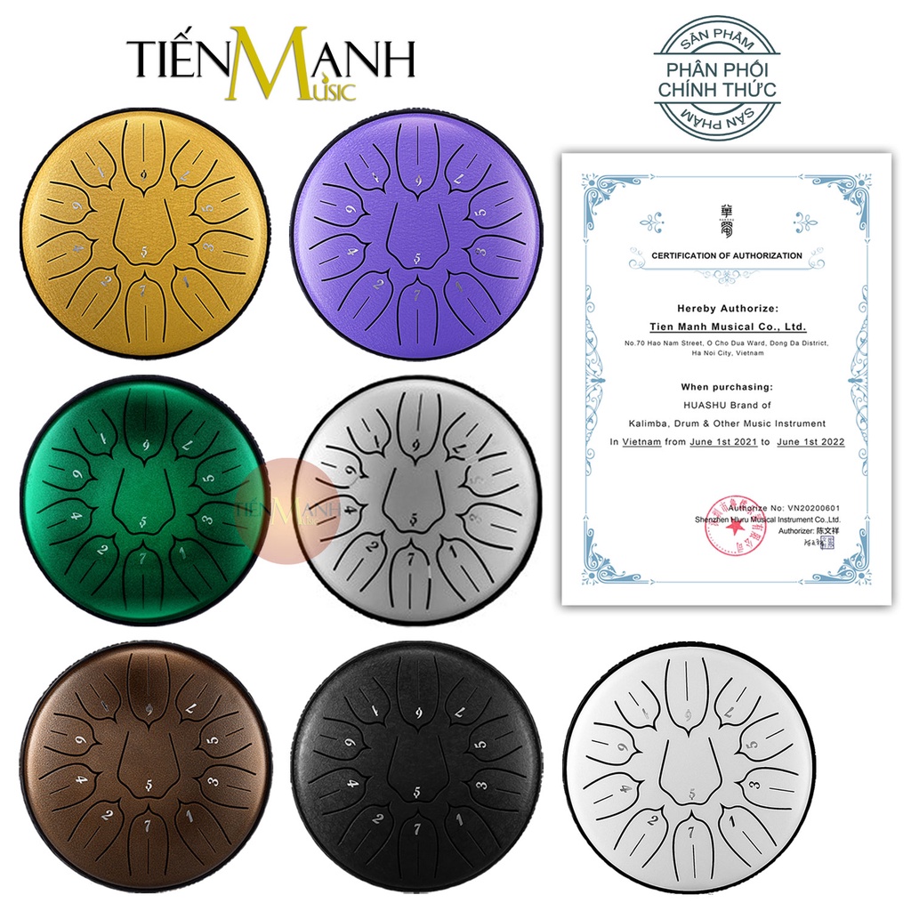 Trống Tank Huashu 11 Tone Mini THL11 (Steel Tongue Drum THL11-6 Lưỡi Thép Không Linh)