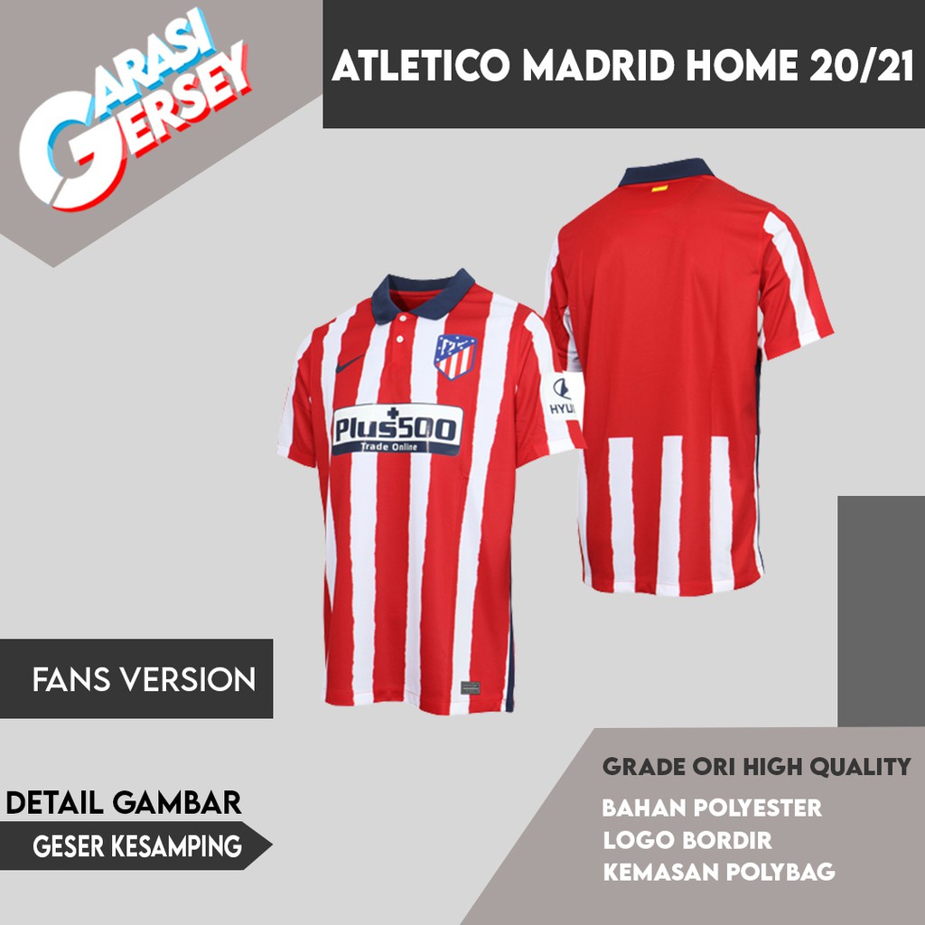 Áo Thun Thể Thao Sepak Bola Atletico Home 2021 / 2022