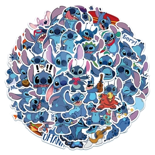 Bộ 50 sticker hình Stitch đáng yêu trang trí cho album ảnh xe đạp